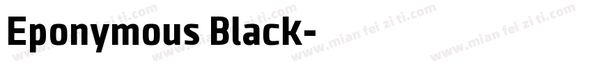 Eponymous Black字体转换